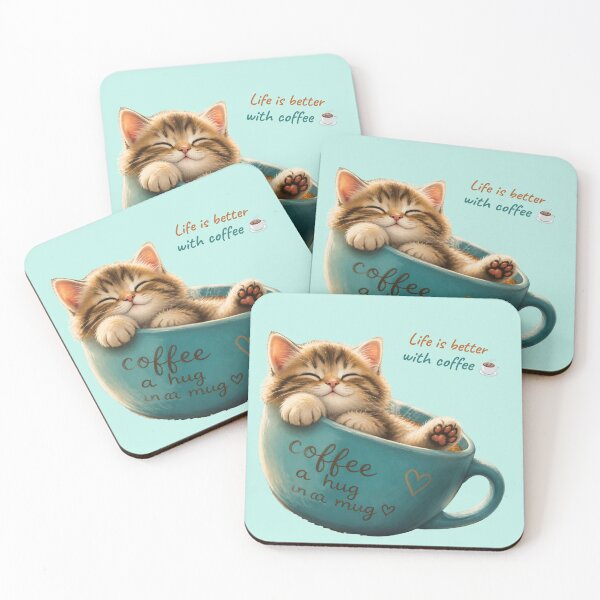 Item preview, Cozy Coffee Kitten designed and sold by FatmaAhmed90.