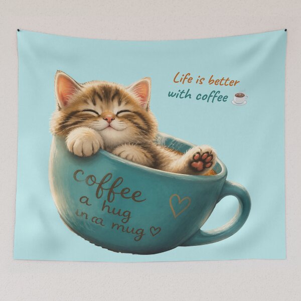 Item preview, Cozy Coffee Kitten designed and sold by FatmaAhmed90.