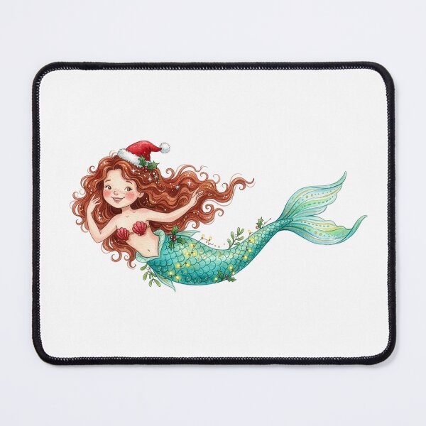 Item preview, Red Haired Christmas Mermaid Fairy Lights designed and sold by Rutvain.