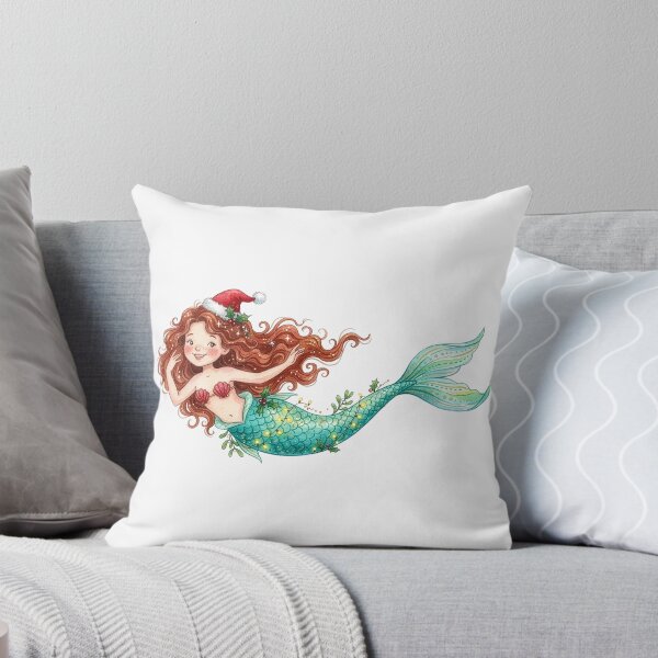 Item preview, Red Haired Christmas Mermaid Fairy Lights designed and sold by Rutvain.