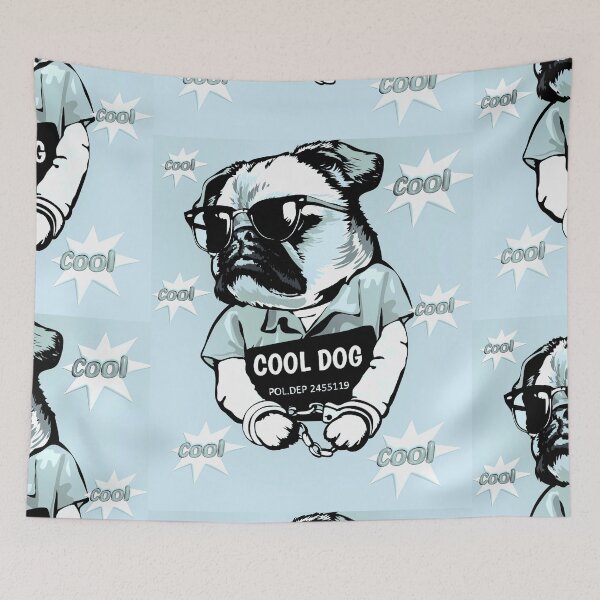 Item preview, Cool Dog Pug Mugshot Funny Bad Boy Glasses Shirt designed and sold by MariaPCMaria.