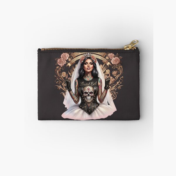 Item preview, Brutal Rocker Bride Skull Tattoo designed and sold by Voodoo Store Paranormal Collections.