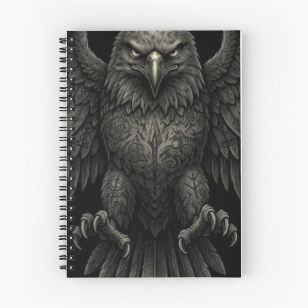 Item preview, Dark Gothic Raven and Eagle Spread Wings Art designed and sold by DailySparks.