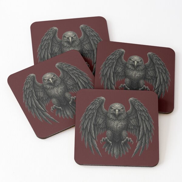 Item preview, Dark Gothic Raven and Eagle Spread Wings Art designed and sold by DailySparks.