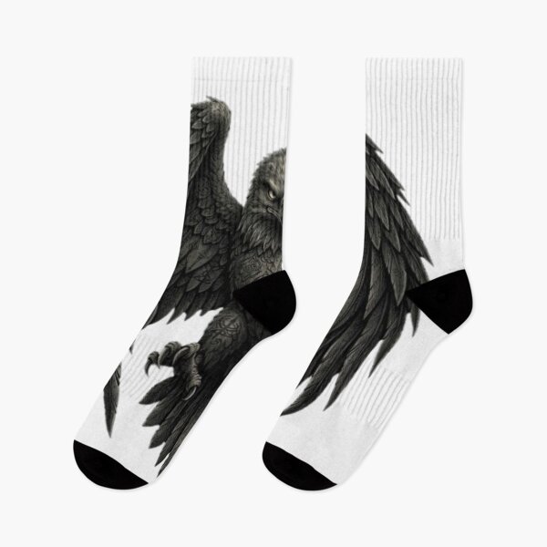 Item preview, Dark Gothic Raven and Eagle Spread Wings Art designed and sold by DailySparks.