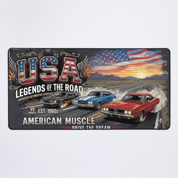 Item preview, American Muscle Cars USA Legends Of The Road Vintage V8 designed and sold by MCVersa2026.