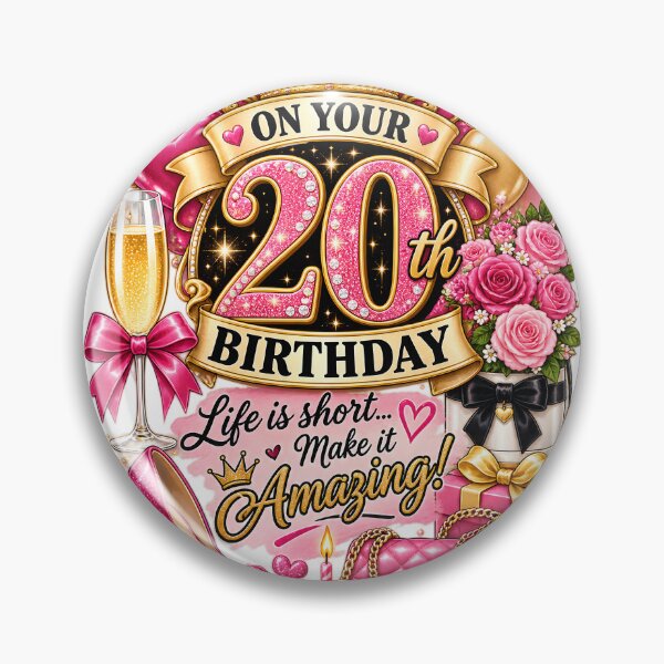 Item preview, 20th Birthday – Life Is Short, Make It Amazing designed and sold by Clothes With Smiling Animals Walt Gral.