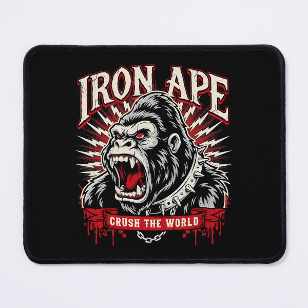 Item preview, Iron Ape Albino Gorilla Spiked Collar Deathcore Graphic designed and sold by Enea Kelo.