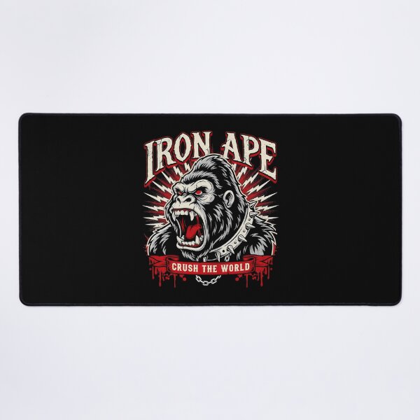 Item preview, Iron Ape Albino Gorilla Spiked Collar Deathcore Graphic designed and sold by Enea Kelo.