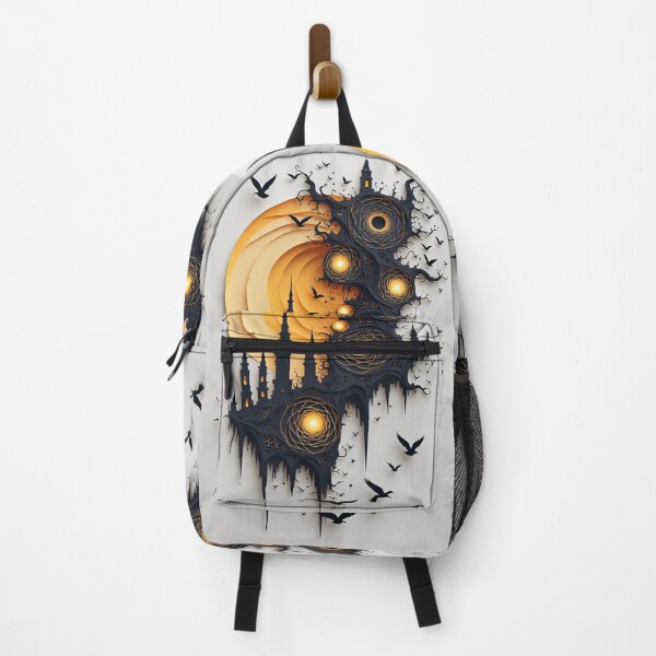 Item preview, A haunted castle in the moonlight with flying bats. designed and sold by Mianku | Für das Leben.