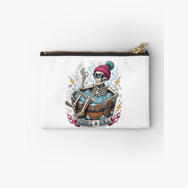 Item preview, Chill & Kill Skeleton Cold Plunge Funny Ice Bath designed and sold by Neurospicy Trolls.