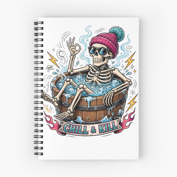 Item preview, Chill & Kill Skeleton Cold Plunge Funny Ice Bath designed and sold by Neurospicy Trolls.