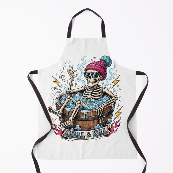 Item preview, Chill & Kill Skeleton Cold Plunge Funny Ice Bath designed and sold by Neurospicy Trolls.