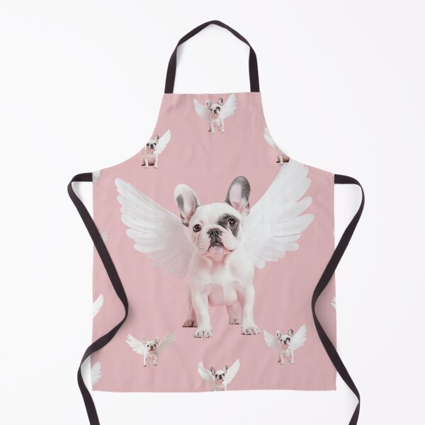 Item preview, Seamless Pattern with Flying French Bulldog on a Pale Pink Background. designed and sold by Soft Oddity.