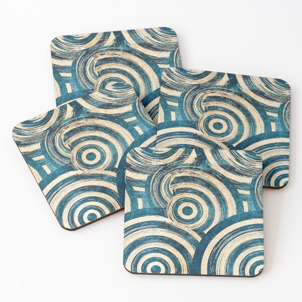 Item preview, Beige and Teal Concentric Circle Design designed and sold by Piotrek0001.