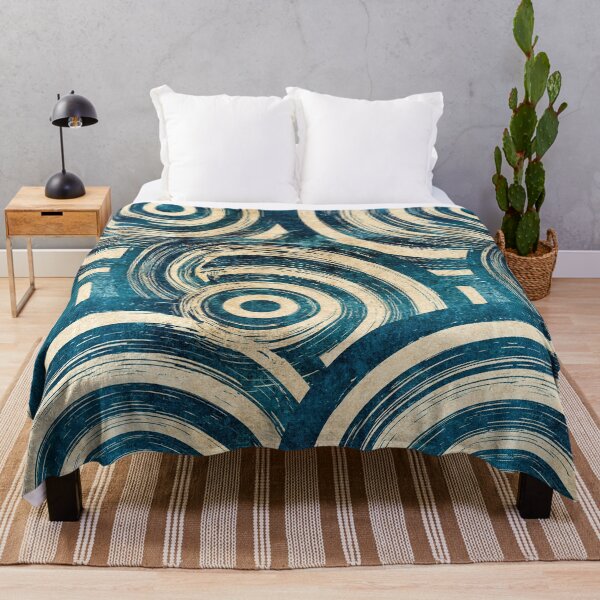 Item preview, Beige and Teal Concentric Circle Design designed and sold by Piotrek0001.