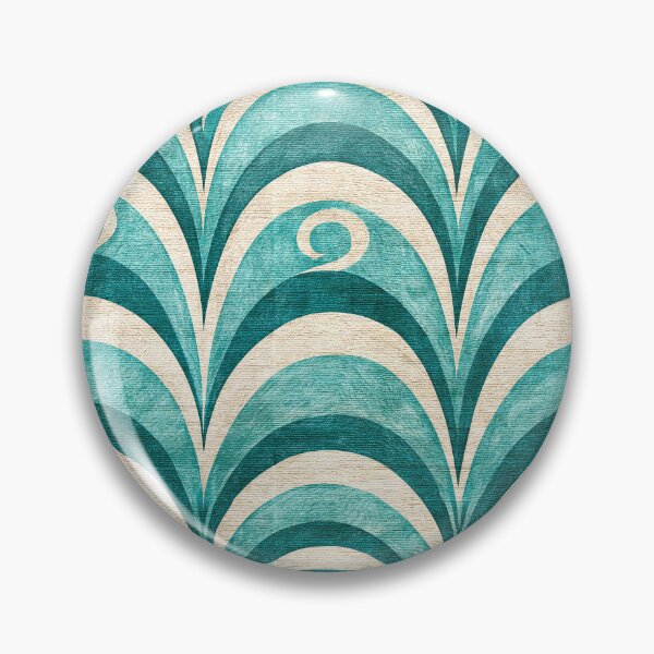 Item preview, Stylized Scalloped Teal Wave Pattern designed and sold by Piotrek0001.