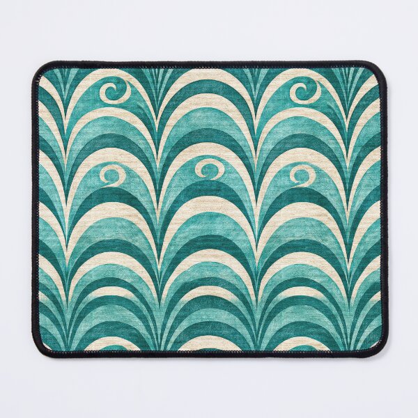 Item preview, Stylized Scalloped Teal Wave Pattern designed and sold by Piotrek0001.