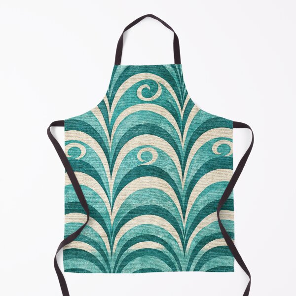 Item preview, Stylized Scalloped Teal Wave Pattern designed and sold by Piotrek0001.