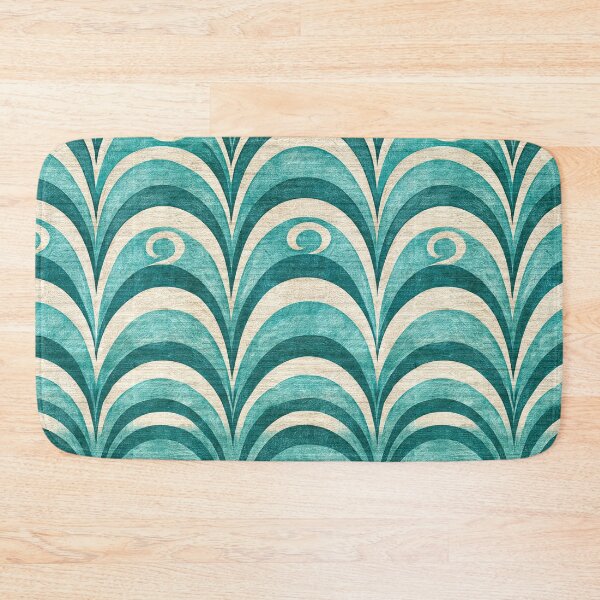 Item preview, Stylized Scalloped Teal Wave Pattern designed and sold by Piotrek0001.
