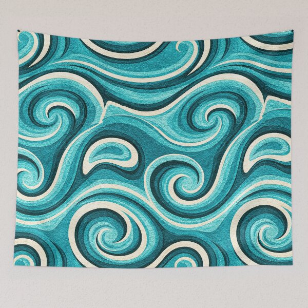 Item preview, Turquoise Swirl Fluid Abstract Design designed and sold by Piotrek0001.