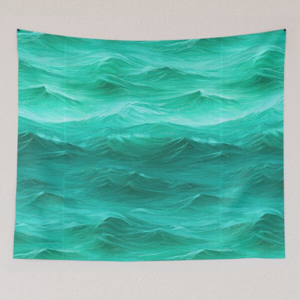 Item preview, Deep Emerald Sea Wave Texture Art designed and sold by Piotrek0001.