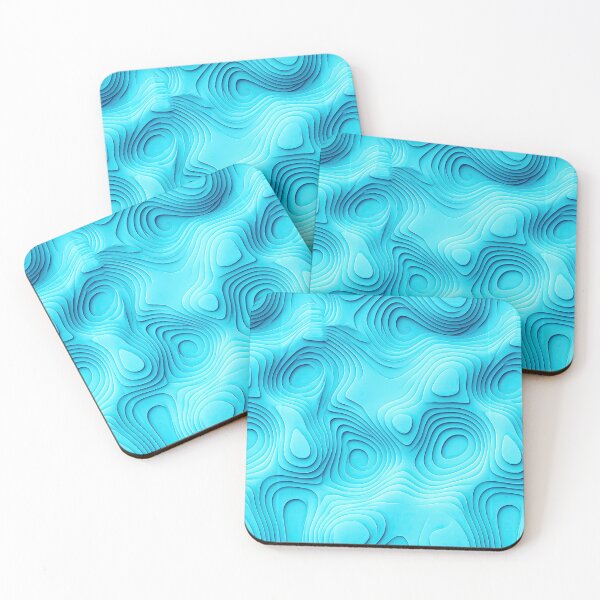 Item preview, 3D Cyan Topographic Layered Abstract designed and sold by Piotrek0001.
