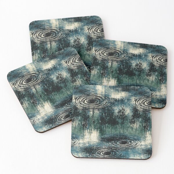 Item preview, Dark Inky Water Ripple Abstract Art designed and sold by Piotrek0001.