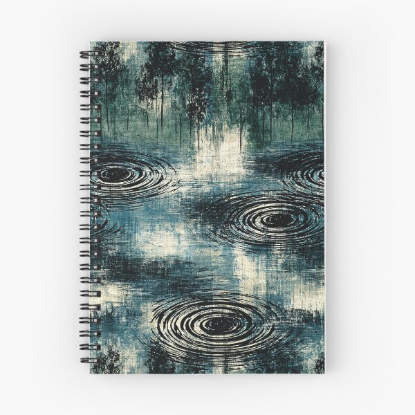 Item preview, Dark Inky Water Ripple Abstract Art designed and sold by Piotrek0001.