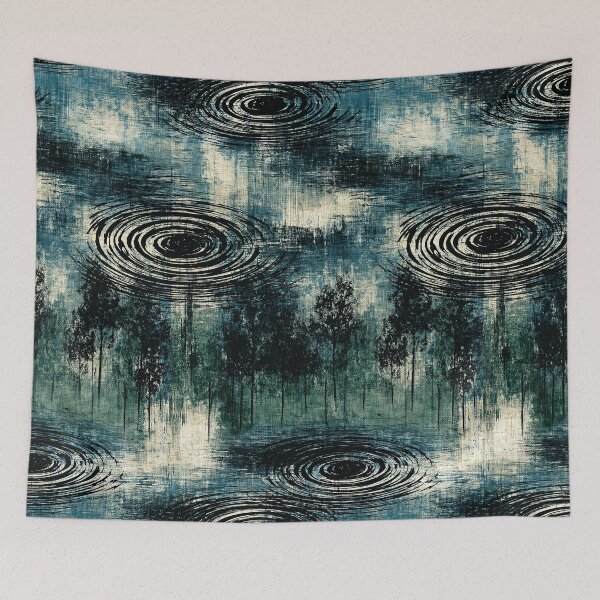 Item preview, Dark Inky Water Ripple Abstract Art designed and sold by Piotrek0001.
