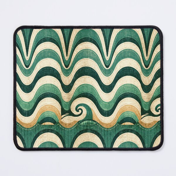 Item preview, Textured Green and Tan Wavy Pattern designed and sold by Piotrek0001.
