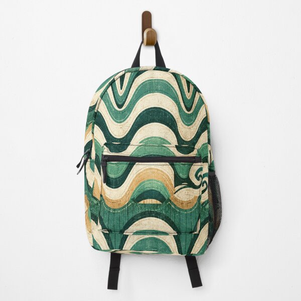 Item preview, Textured Green and Tan Wavy Pattern designed and sold by Piotrek0001.