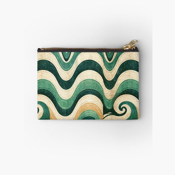 Item preview, Textured Green and Tan Wavy Pattern designed and sold by Piotrek0001.