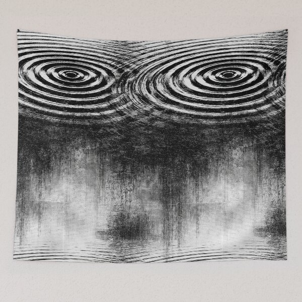 Item preview, Gritty Monochrome Distorted Ripple Art designed and sold by Piotrek0001.