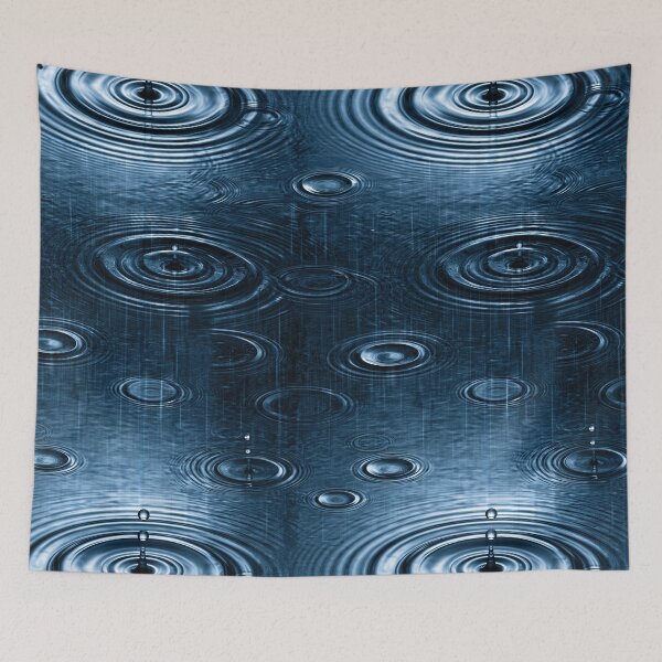 Item preview, Midnight Blue Rainy Surface Abstract designed and sold by Piotrek0001.