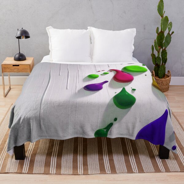 Item preview, 3D Glossy Paint Drips - Emerald Green and Deep Purple designed and sold by Ingorgia Studio.