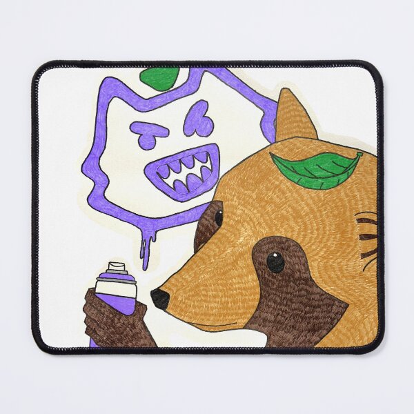 Item preview, Tanuki Making Graffiti  designed and sold by Bountiful Creatures.