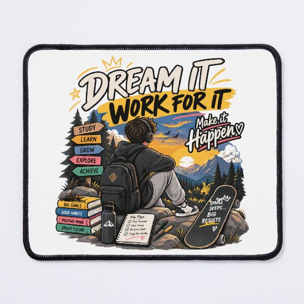 Item preview, Dream It Work for It | Student Motivation Back to School Shirt designed and sold by Sunday.Supply.