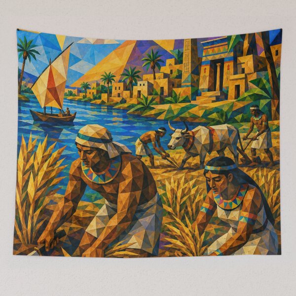 Aperçu de l'œuvre Ancient Egyptian Nile Harvest créée et vendue par CubiColors.