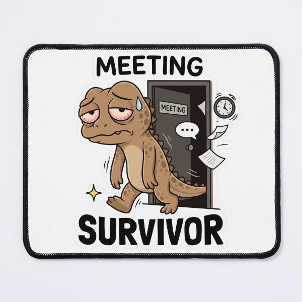 Item preview, Meeting Survivor Funny Office Work Humor designed and sold by CreativeArtisanPrints Shop.