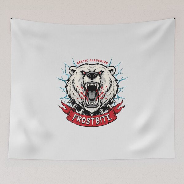 Item preview, Frostbite Polar Bear Ice Cracks Spiked Collar Graphic designed and sold by Enea Kelo.