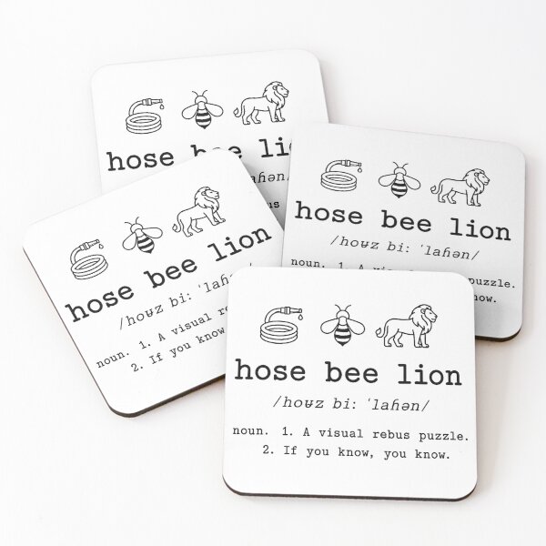 Item preview, Hose Bee Lion Icons Retro Funny Hoes Be Lying Pun Intended  designed and sold by NinigFox.
