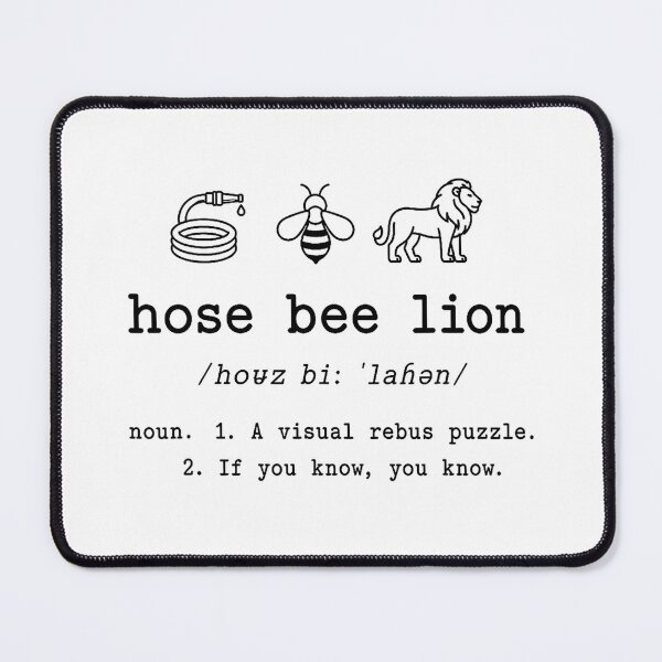 Item preview, Hose Bee Lion Icons Retro Funny Hoes Be Lying Pun Intended designed and sold by NinigFox.