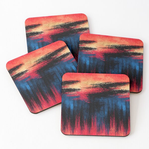 Item preview, Red and Black Glitch Horizon Abstract designed and sold by Piotrek0001.