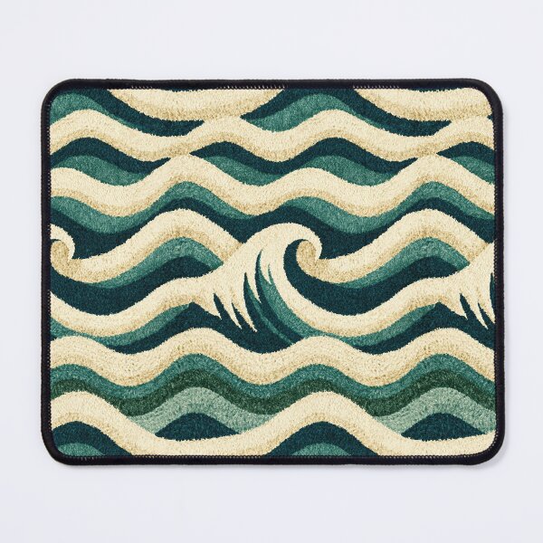 Item preview, Nautical Blue and Cream Scallop Waves designed and sold by Piotrek0001.