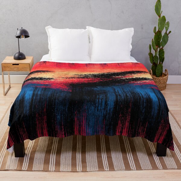 Item preview, Red and Black Glitch Horizon Abstract designed and sold by Piotrek0001.