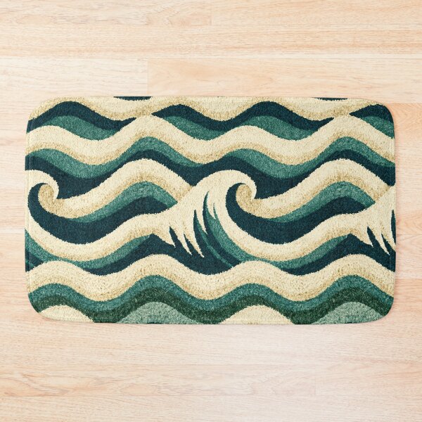 Item preview, Nautical Blue and Cream Scallop Waves designed and sold by Piotrek0001.