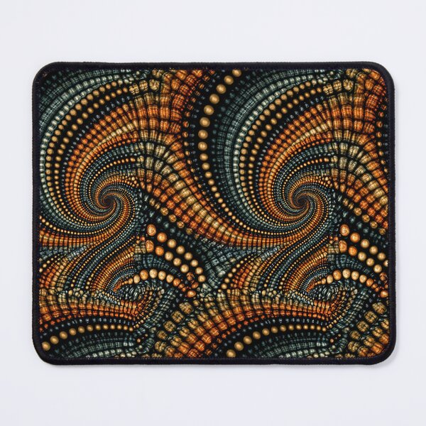 Item preview, Gilded Golden Dot Spiral Abstract Art designed and sold by Piotrek0001.