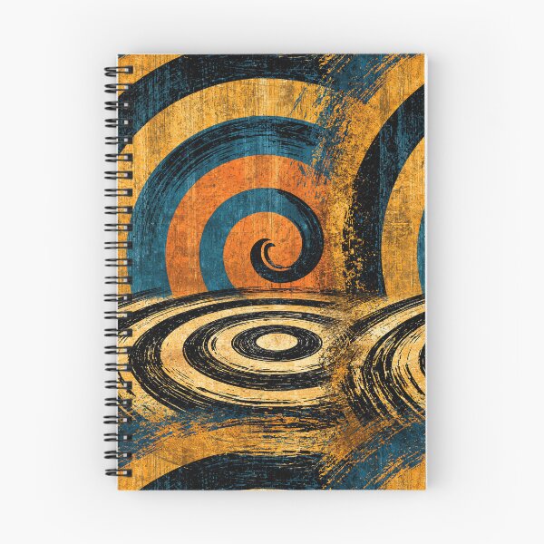 Item preview, Burnt Orange and Blue Distressed Swirl designed and sold by Piotrek0001.