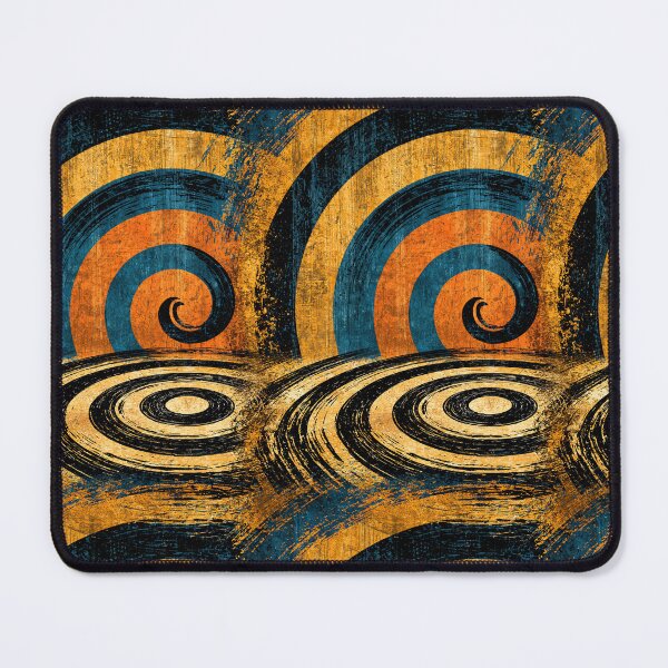 Item preview, Burnt Orange and Blue Distressed Swirl designed and sold by Piotrek0001.